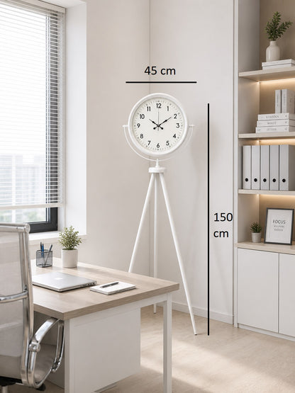 Elegance Beyaz Tripod Ayaklı Saat