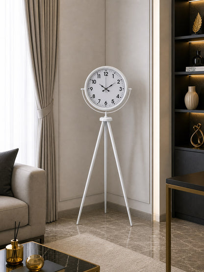 Soft Beyaz Dekoratif Tripod Ayaklı Saat