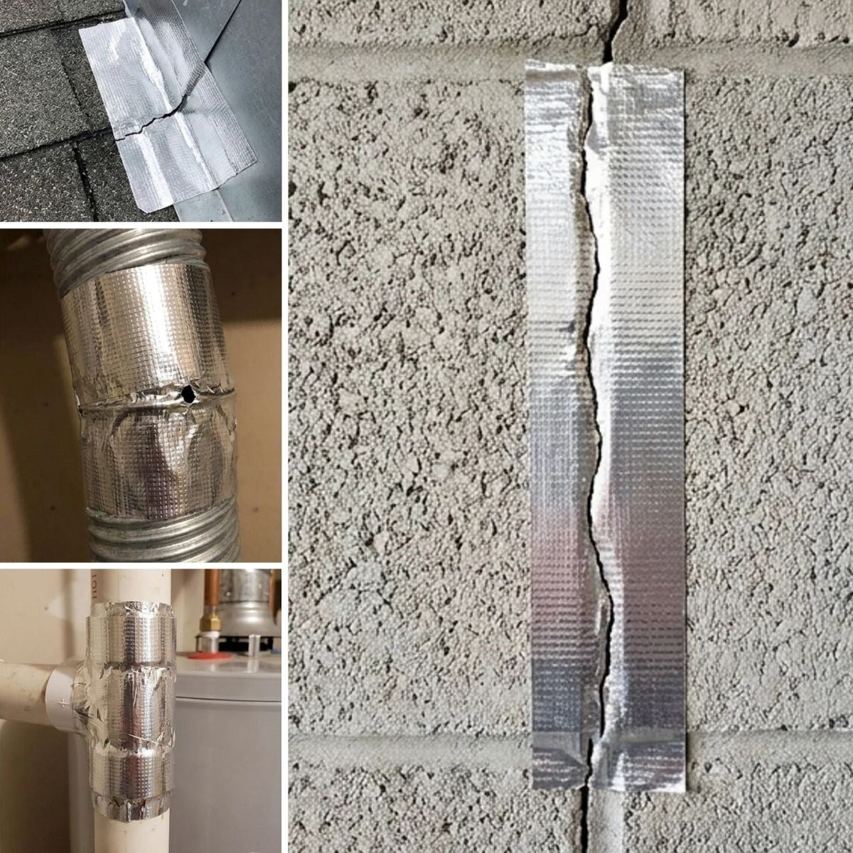 Buffer Yüksek Sıcaklık Dayanan Su Geçirmez Çatı Boru Duvar Çatlak Yapışkan Çamur Bant Folyo 5 mt x 10 cm