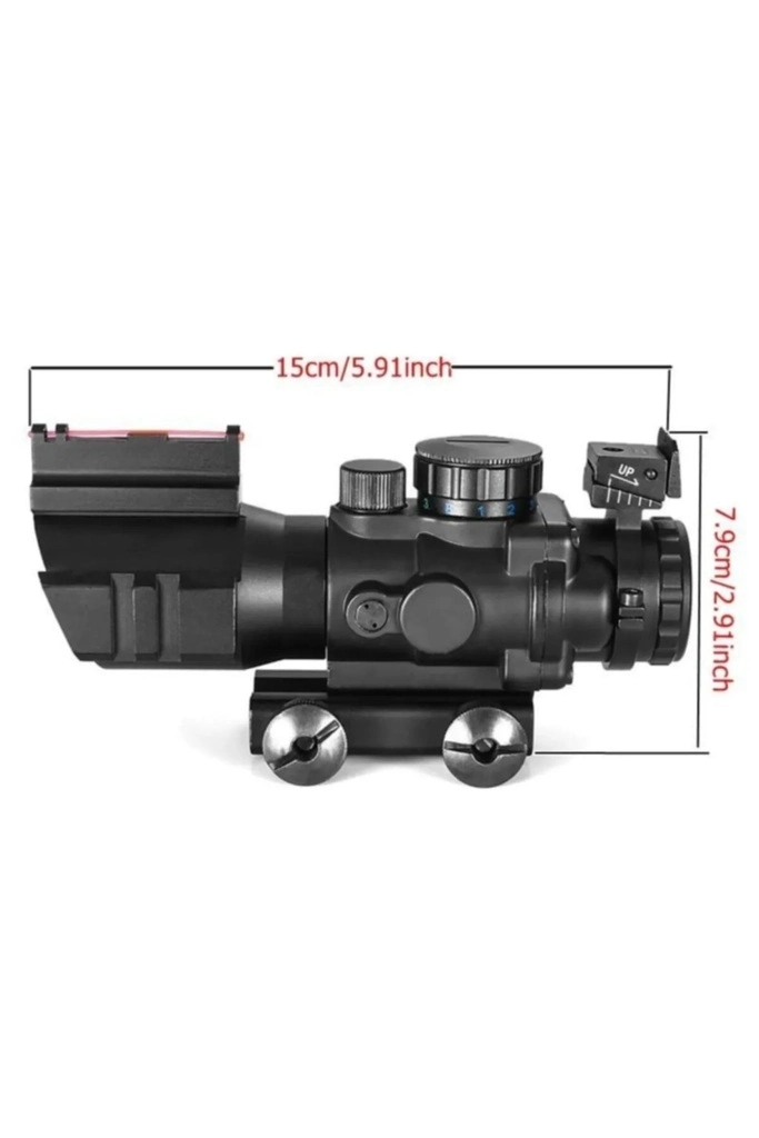 4x32 Kırmızı Işıklı Av Dürbünü 4x32 Nişangah