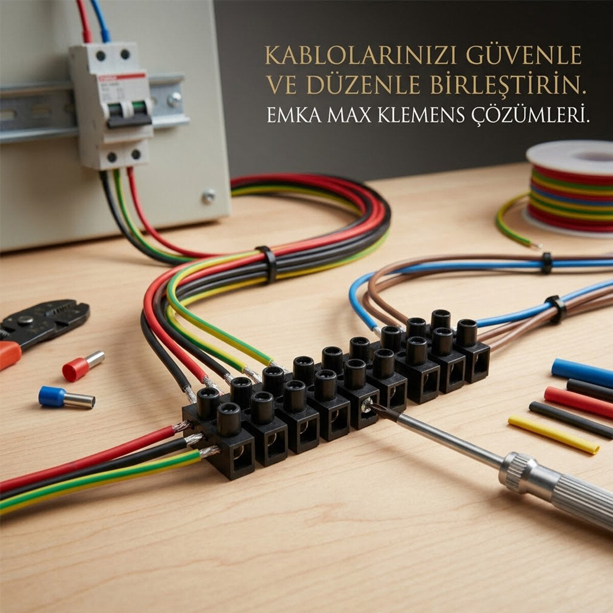 50 ADET SİYAH PLASTİK SIRA KLEMENS (5643)