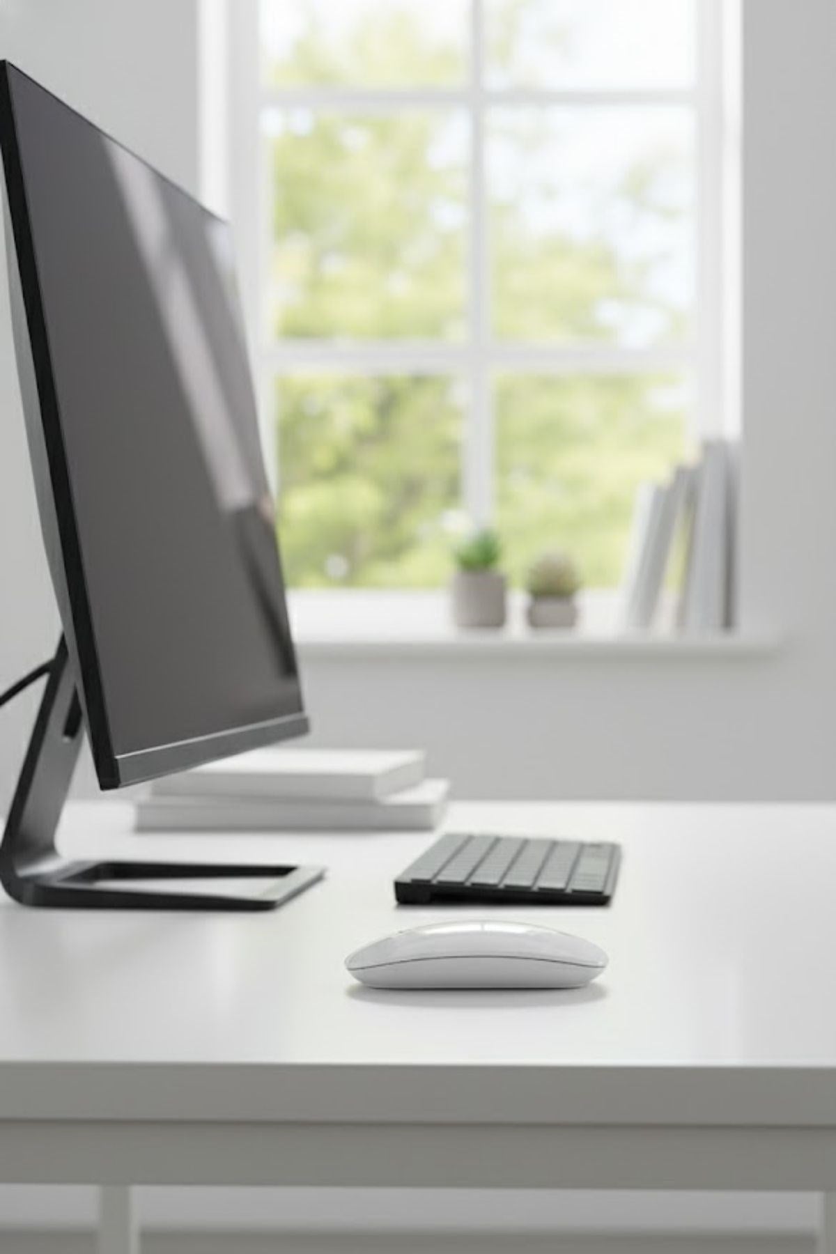 BUFFER® Beyaz Renkli Ergonomik Sessiz Kablosuz Mouse – USB Alıcılı, Ofis ve Oyun İçin Konforlu Bilgisayar Faresi MS6310