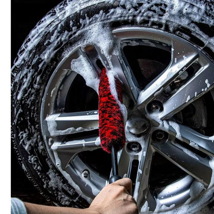 BUFFER® 3lü Bükülebilen Peluş Detaylı Temizlik İçin Oto Jant, Egzos Temizleme Fırçası