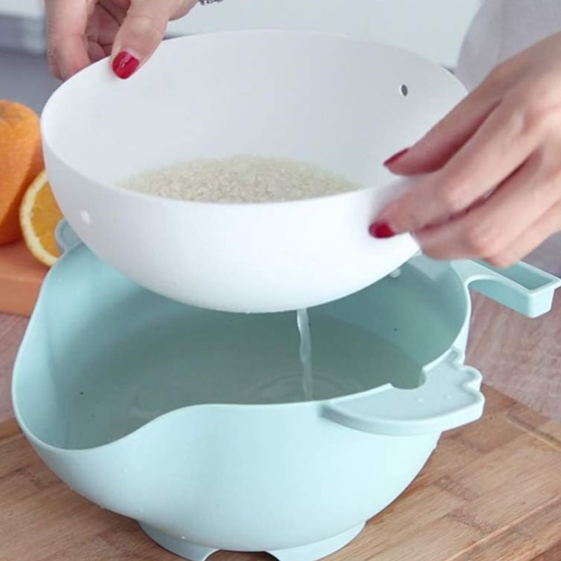 Çok Fonksiyonlu Salata Aparatı - Süzgeçli Doğrayıcı Kase