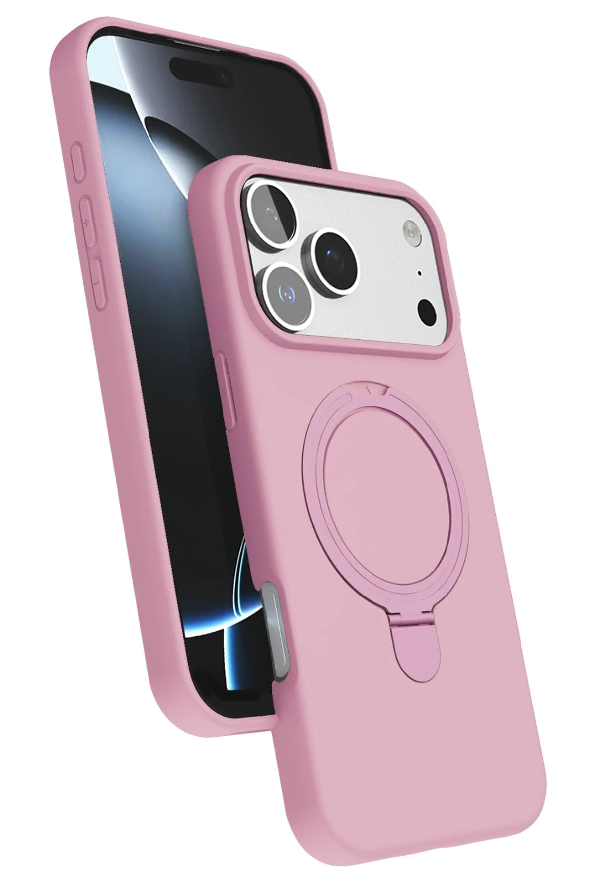 iPhone 17 Pro Max Regal Magsafe Standlı Kapak - Açık Pembe