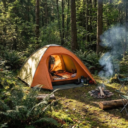 BUFFER® 4 Kişilik Yarı Otomatik Kamp Çadırı – Suya Dayanıklı, Hızlı Kurulumlu Outdoor Aile Çadırı, Doğa, Kamp ve Piknik 200x200x135 cm