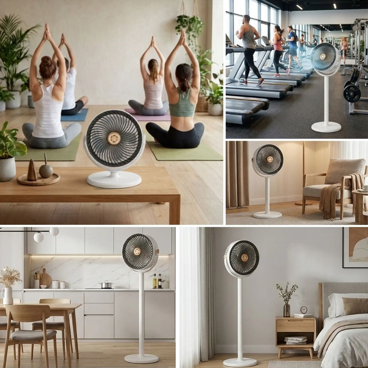 BUFFER® 5 Kademeli 4 Farklı Yükseklik Ayarlı Standlı Vantilatör – Taşınabilir Masaüstü ve Ayaklı Fan S34