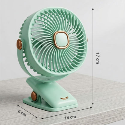 BUFFER® 3 Kademeli Mandallı Masaüstü Fan – 360° Tam Tur Dönebilen Oynar Başlıklı Duvara Monte Edilebilen Mini Fan ZB113