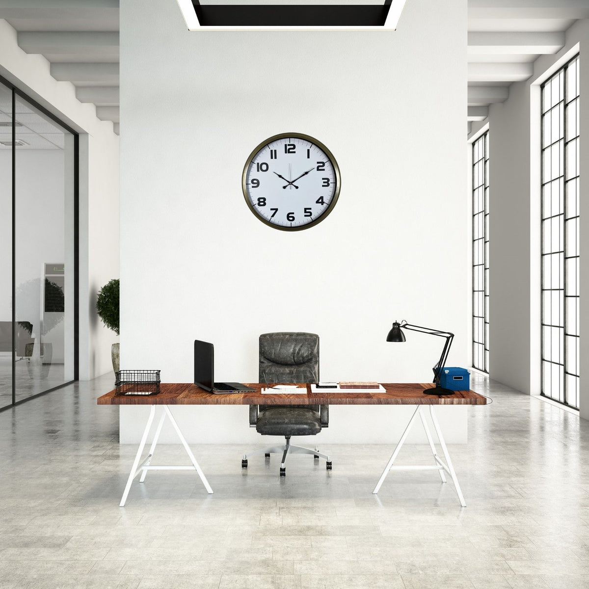 Eskitme 52 Cm Metal Klasik Duvar Saati