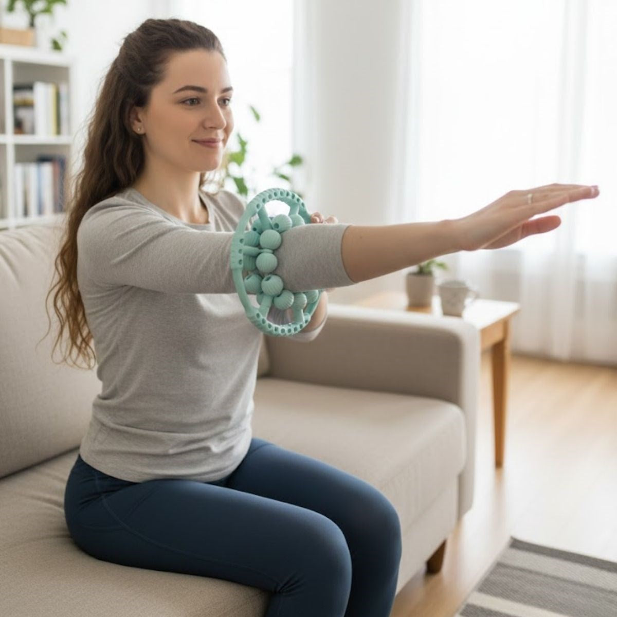 BUFFER® 20 Tekerlekli Ayarlanabilir Bacak ve Kol Masaj Aleti – 360° Tam Daire Derin Doku Kas ve Lenfatik Masaj Silindiri