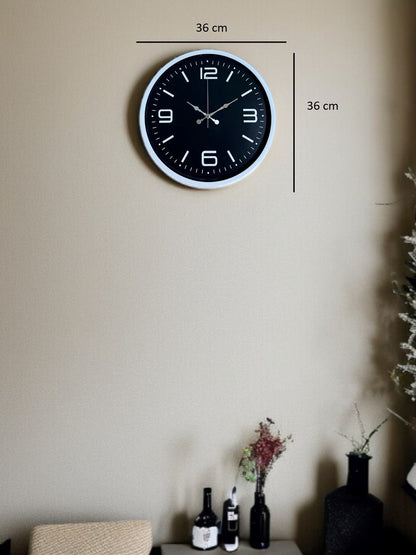 36 Cm Beyaz Modern Dekoratif Duvar Saati