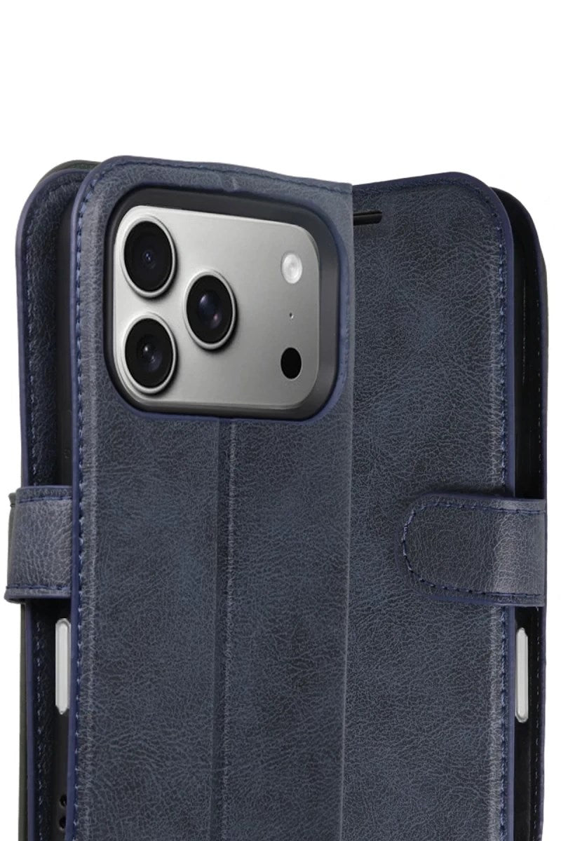 iPhone 17 Pro Max Trend S Plus Kapaklı Kılıf - Lacivert