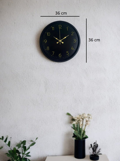 36 Cm Siyah Asil Duvar Saati