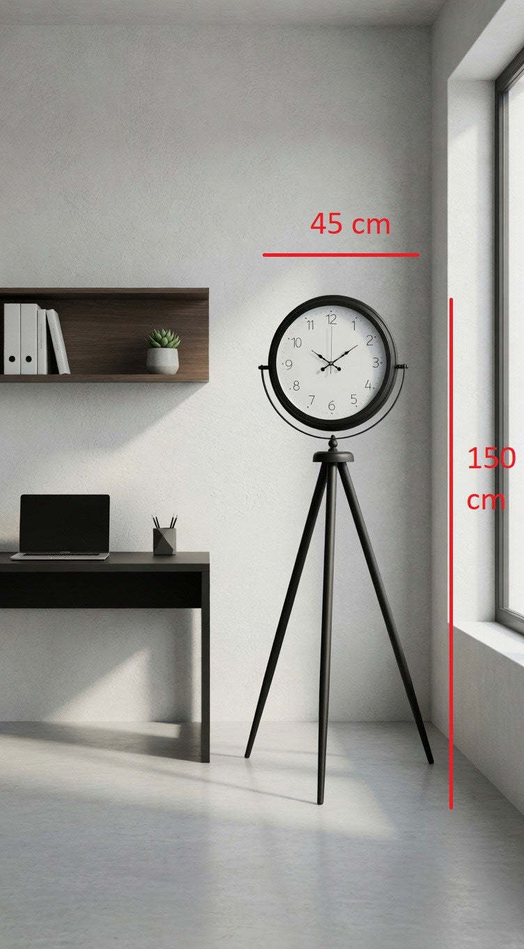 Pure Black Tripod Ayaklı Saat