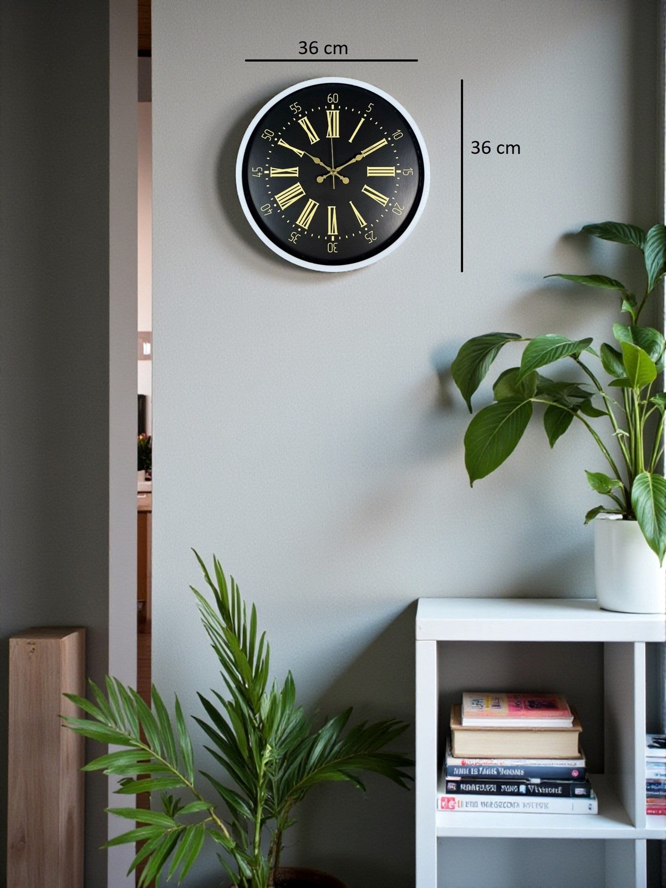36 Cm Beyaz Dekoratif Duvar Saati