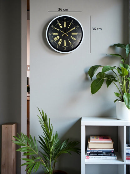 36 Cm Beyaz Dekoratif Duvar Saati