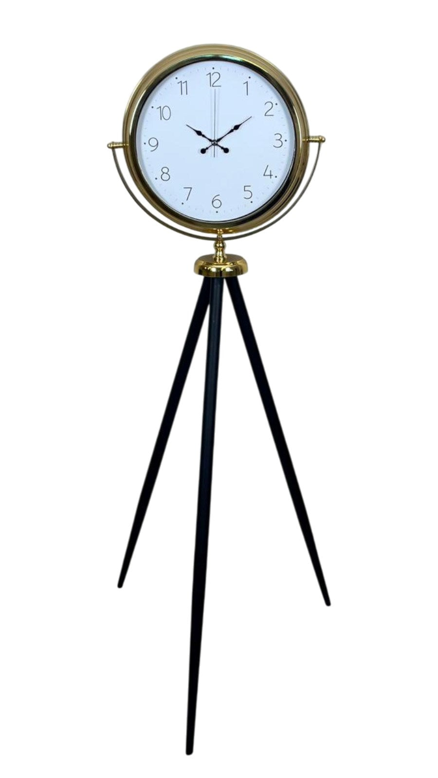 Gold Premium Dekoratif Tripod Ayaklı Saat