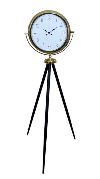 Gold Premium Dekoratif Tripod Ayaklı Saat