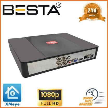 4 Kanal 1080N Tek Sesli Hibrit DVR Kayıt Cihazı KD-204