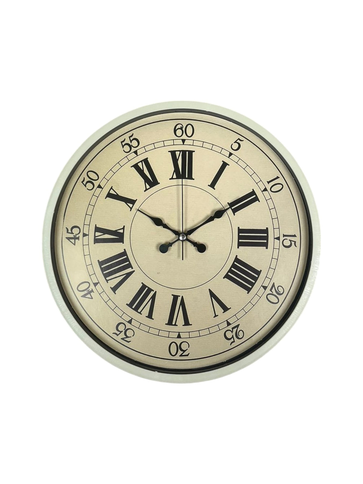 36 Cm Krem Retro Tasarım Duvar Saati