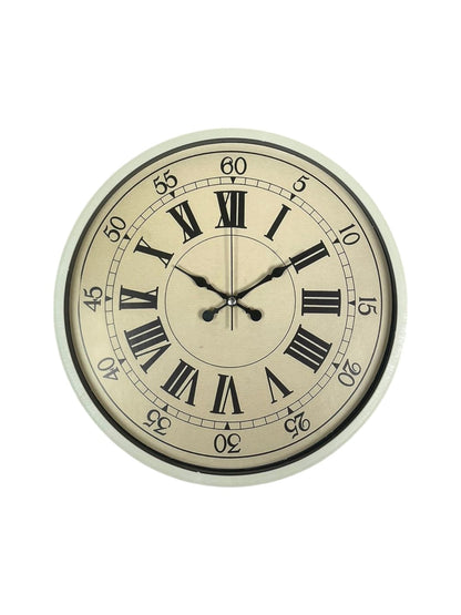 36 Cm Krem Retro Tasarım Duvar Saati