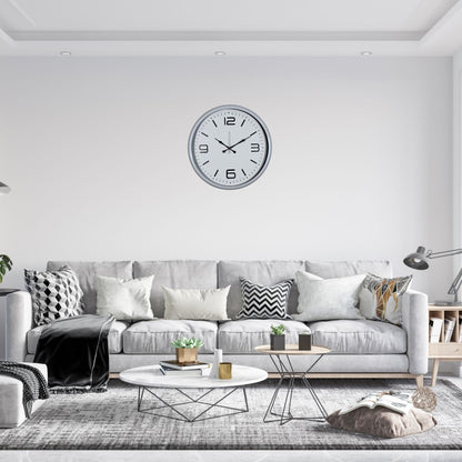 Beyaz Modern Prestij 52 Cm Metal Duvar Saati