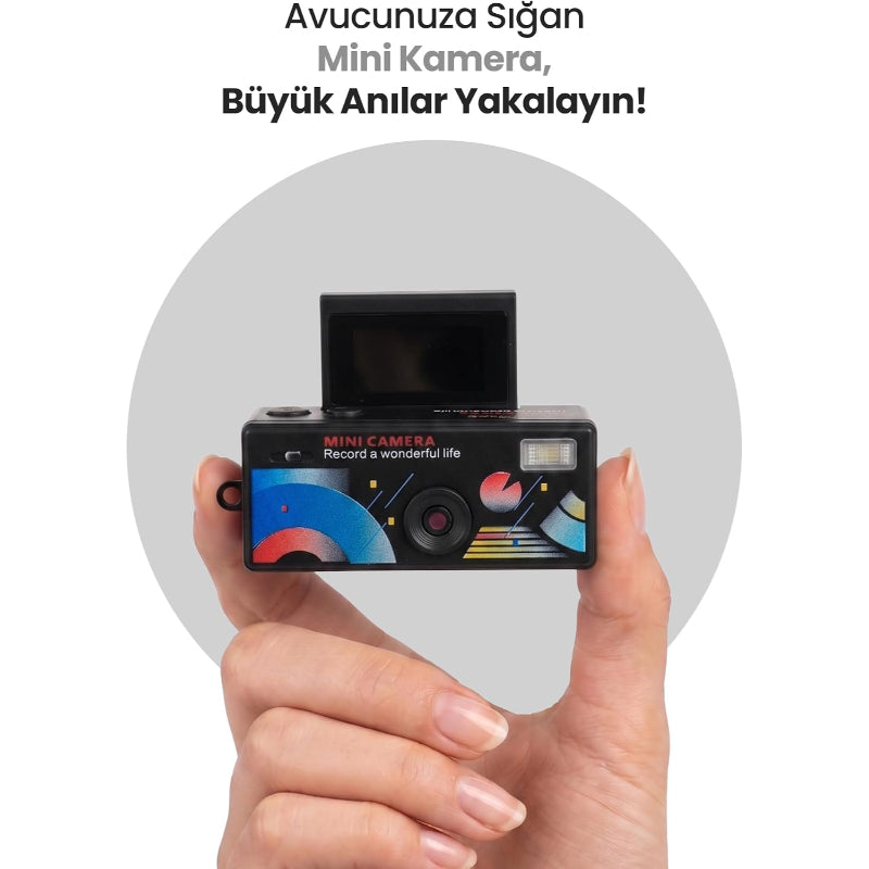 Dijital Mini Anahtarlık Kamerası - Katlanır Ekran - 1080p Çözünürlük