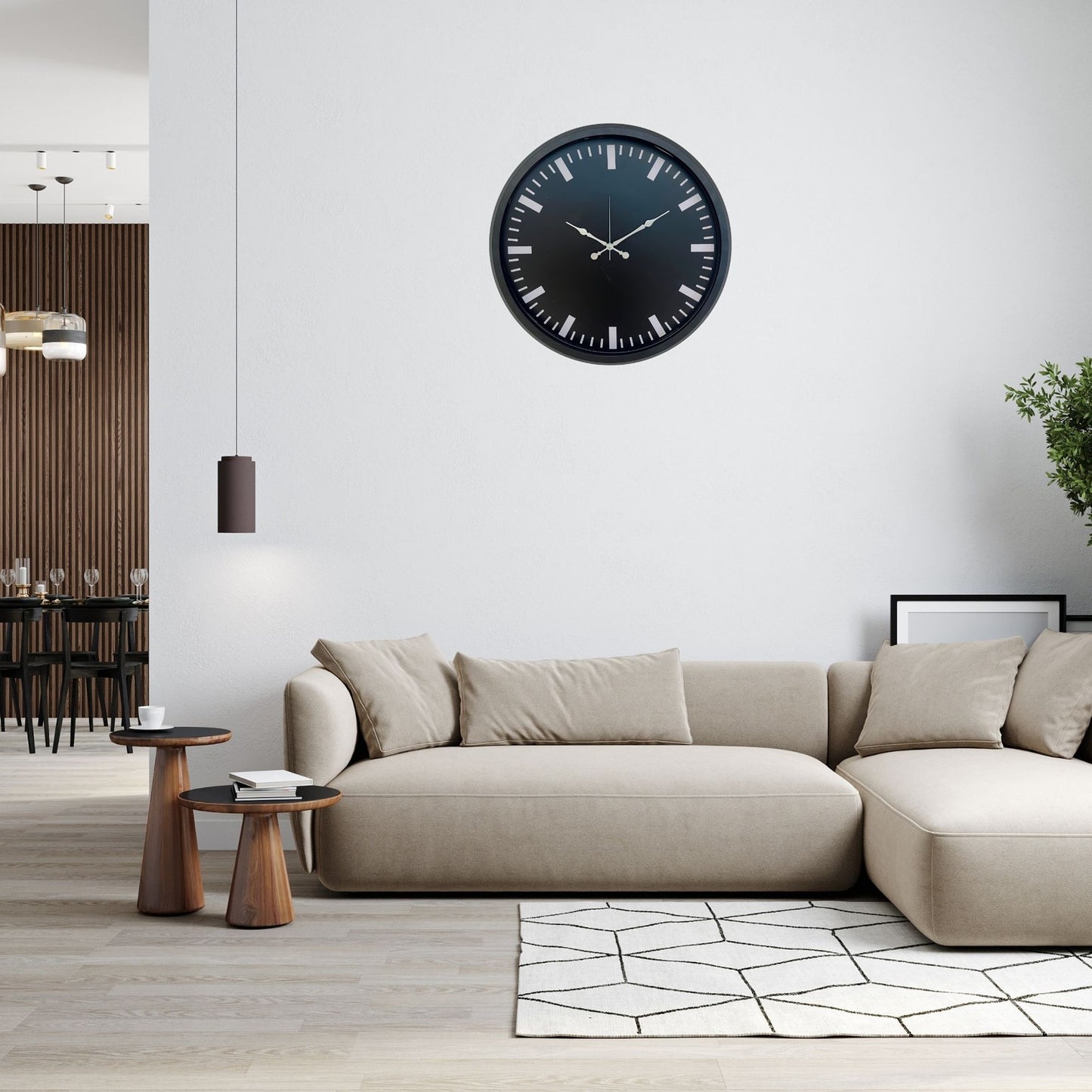 Markasız - Duvar Saati - Minimalist çizgileri ve modern tasarımıyla öne çıkan Siyah Sade & Şık