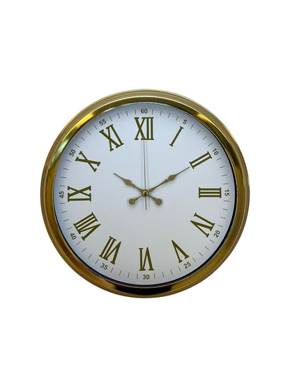 Royal White Gold 40 Cm Metal Duvar Saati
