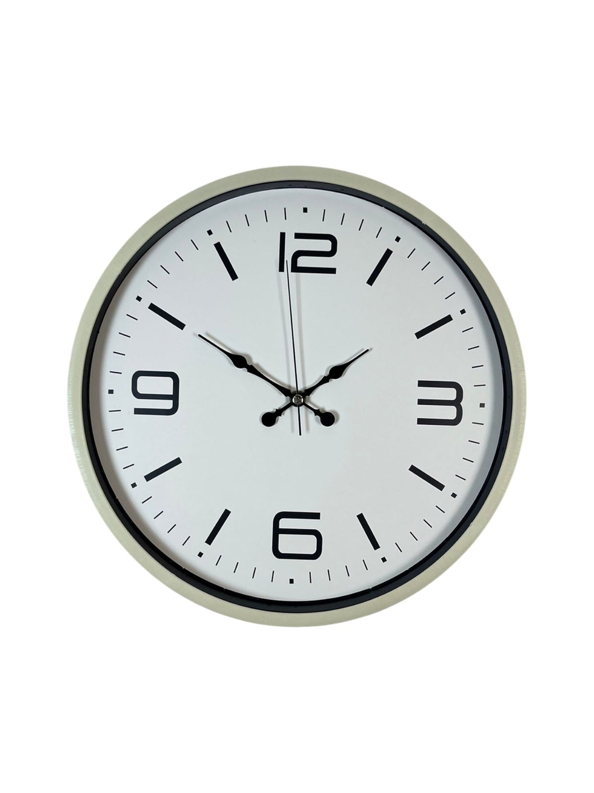 36 Cm Krem Modern Dekoratif Duvar Saati