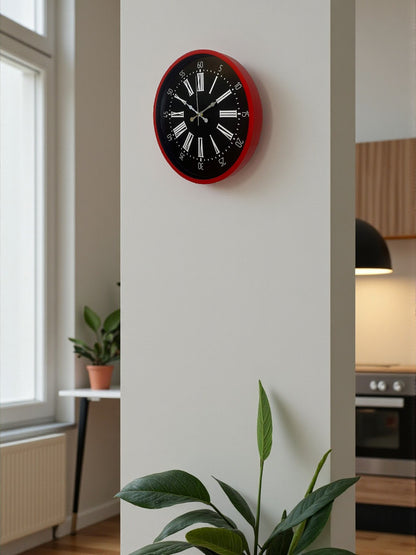 36 Cm Kırmızı Asil Duvar Saati