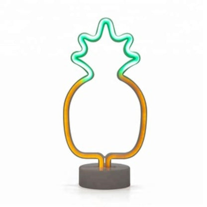 BUFFER® Dekoratif Ananaslı Neon Led Masa Ve Gece Lambası Hediyelik Lamba