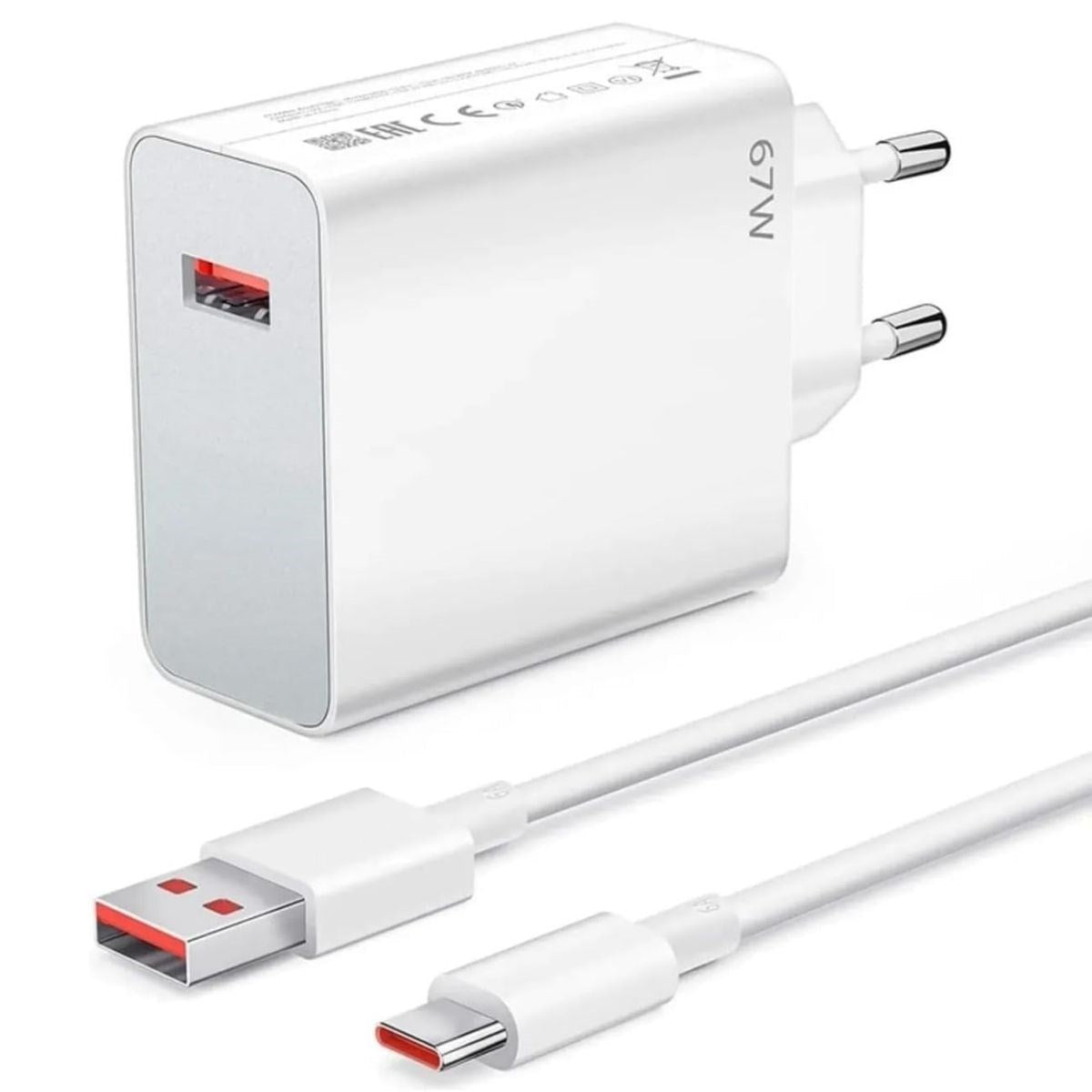 67W Hızlı Şarj Adaptörü USB to Type-C – PD Destekli, Akıllı Hızlı Şarj Başlığı, Güvenli Güç Adaptörü (5643)