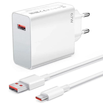 67W Hızlı Şarj Adaptörü USB to Type-C – PD Destekli, Akıllı Hızlı Şarj Başlığı, Güvenli Güç Adaptörü (5643)