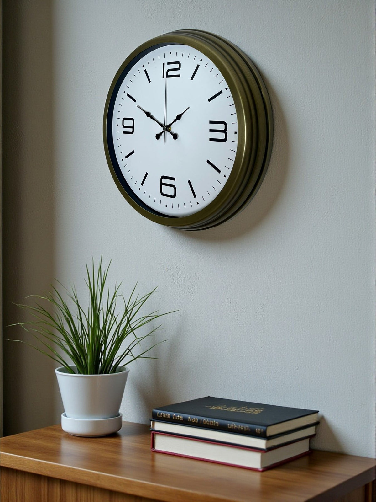 Modern Tasarım Eskitme 40 Cm Metal Duvar Saati