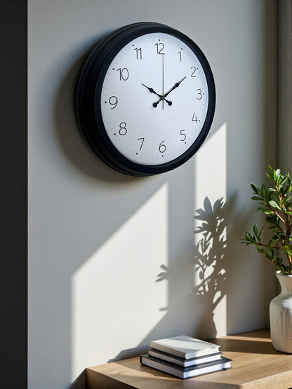 Pure Time Black 40 Cm Metal Duvar Saati