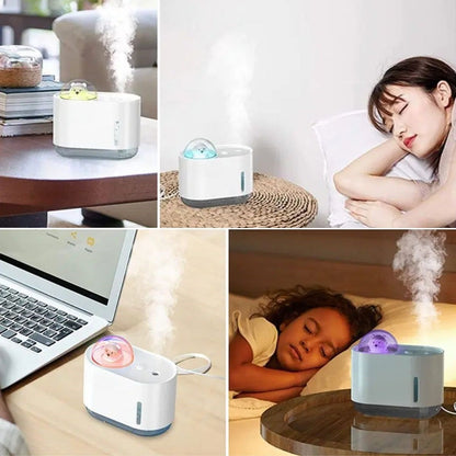 Markasız - Hava Nemlendirici - BUFFER® Uzay Ayısı 300 ML USB Hava Nemlendirici – LED Işıklı Masaüstü