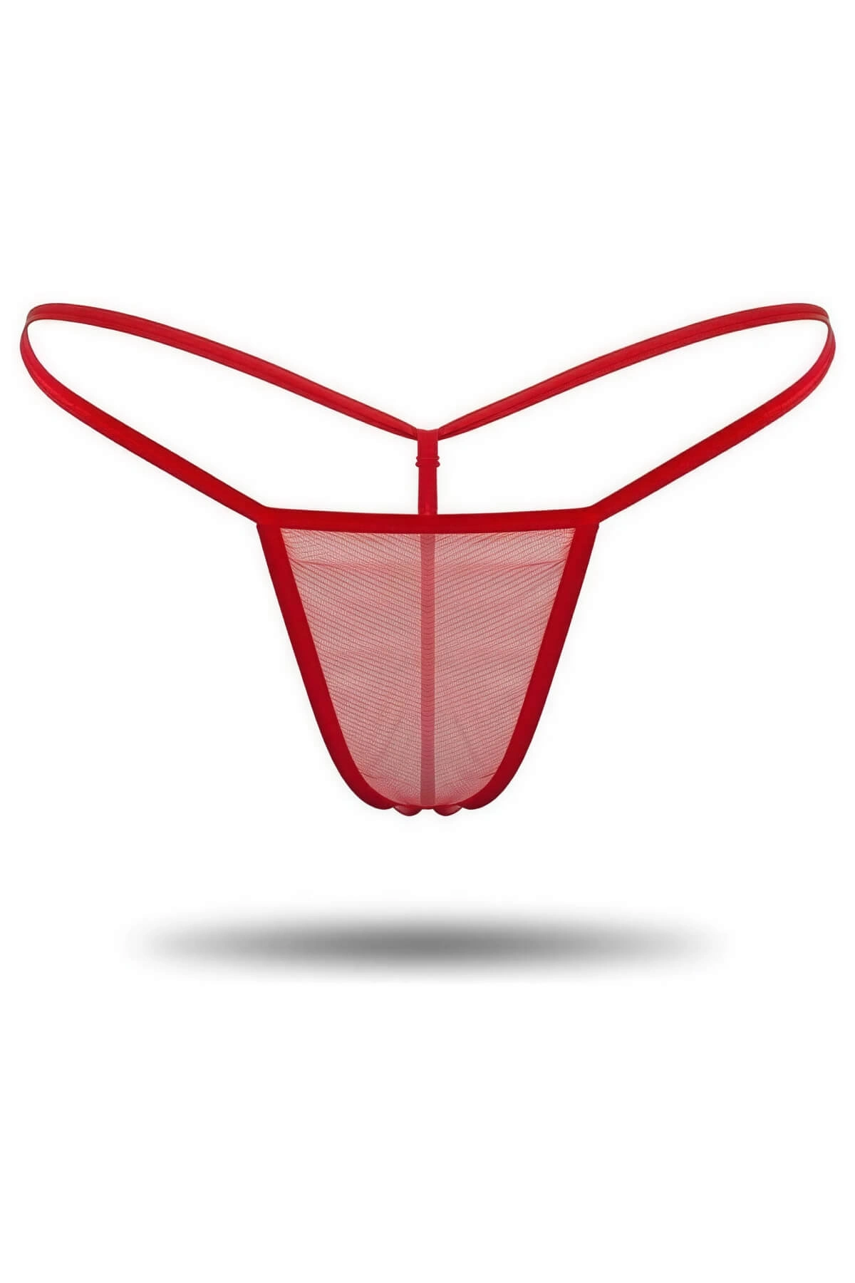 3'lü Renkli Transparan Tül String Tanga TM0369 - Çok Renkli / S