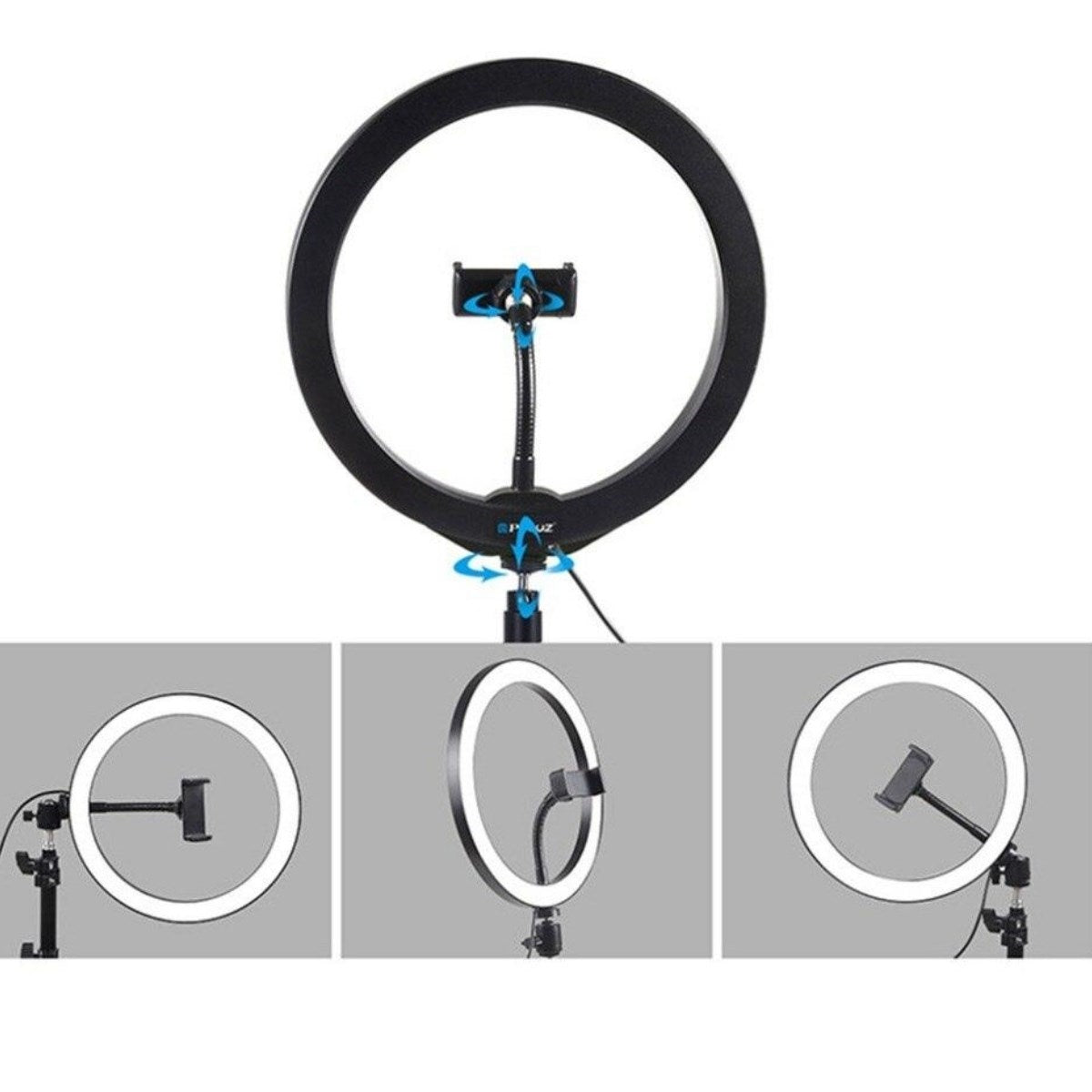 BUFFER® 8inç 20cm Youtube Instagram Tiktok Selfie Stüdyo Video Fotoğraf Ring Light Tripod Led Halk