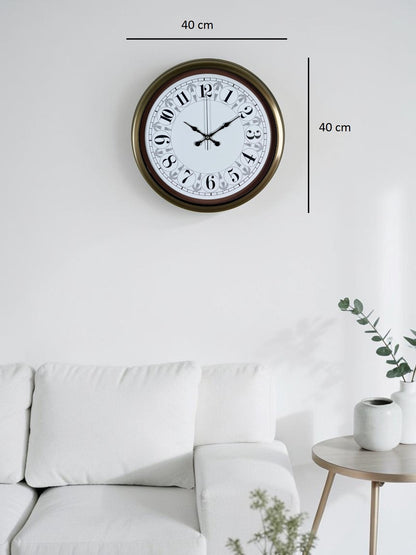 Eskitme Motifli 40 Cm Metal Duvar Saati