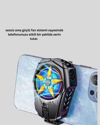Yarı İletken Telefon Soğutucu Dijital Ekranlı Oyuncu Telefon Fanı