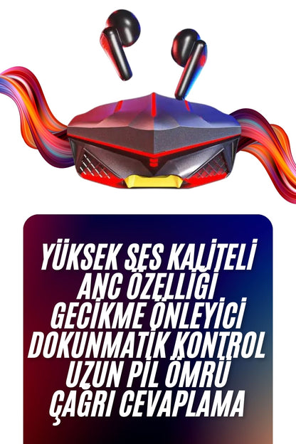 Bluetooth Kulaklık HD Ses Kaliteli Işıklı Metal Kasa Ios Android Uyumlu Mikrofonlu Yeni Nesil