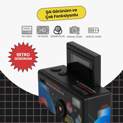 Dijital Mini Anahtarlık Kamerası - Katlanır Ekran - 1080p Çözünürlük