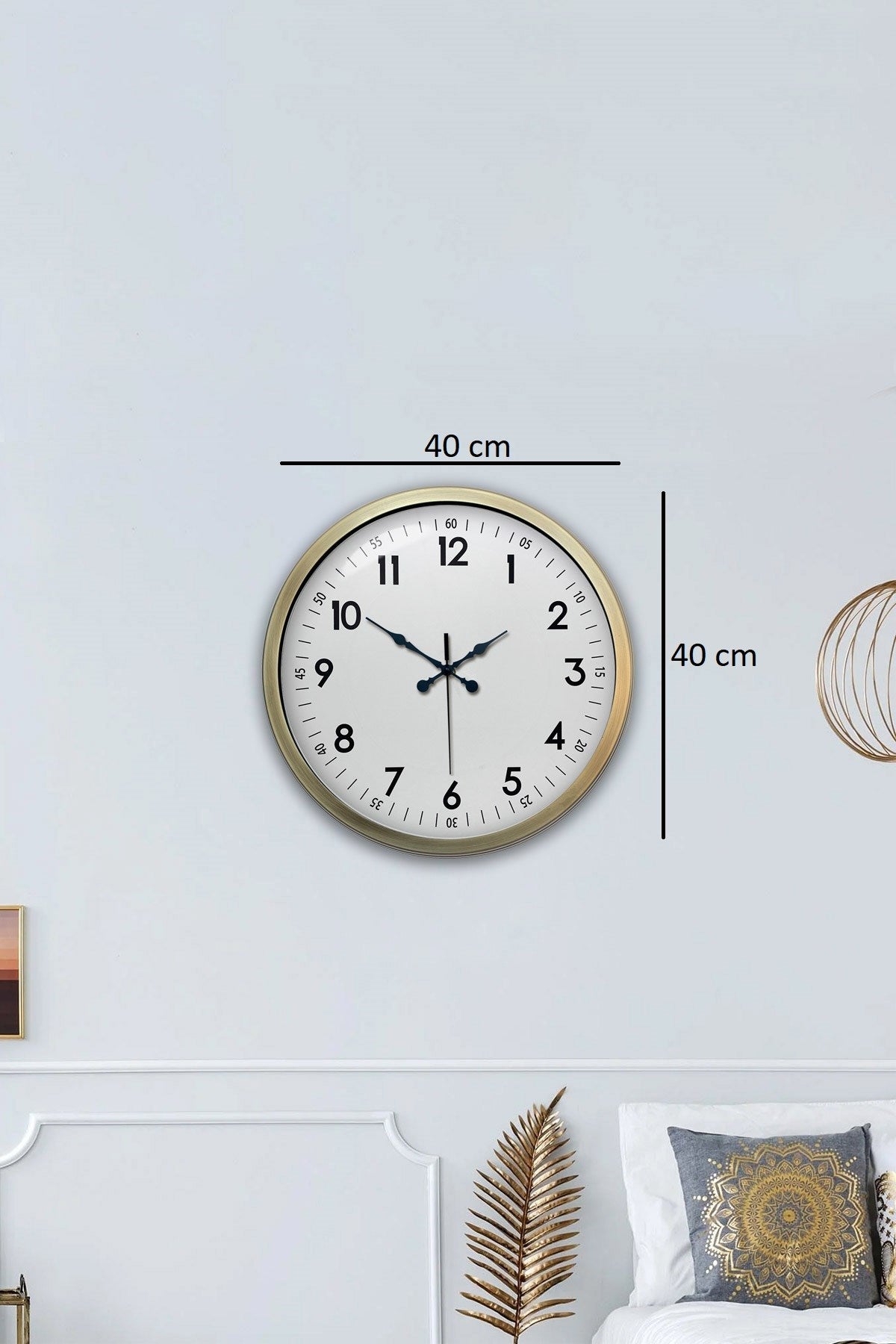 40 cm Eskitme Metal Standart Duvar Saati