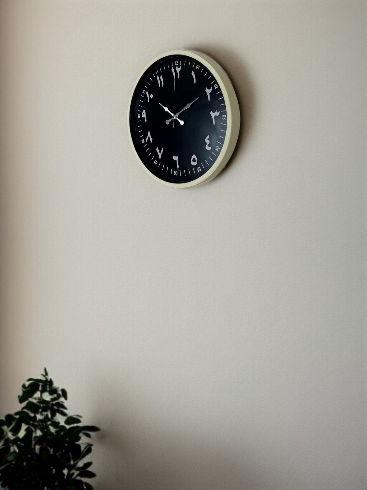 36 Cm Krem Arapça Rakamlı Duvar Saati