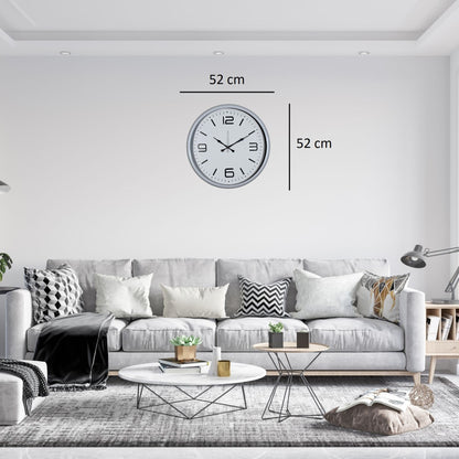 Beyaz Modern Prestij 52 Cm Metal Duvar Saati