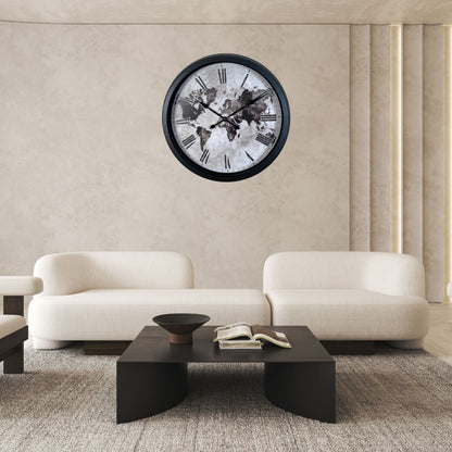 Siyah Atlas 60 x 60 Cm Metal Duvar Saati