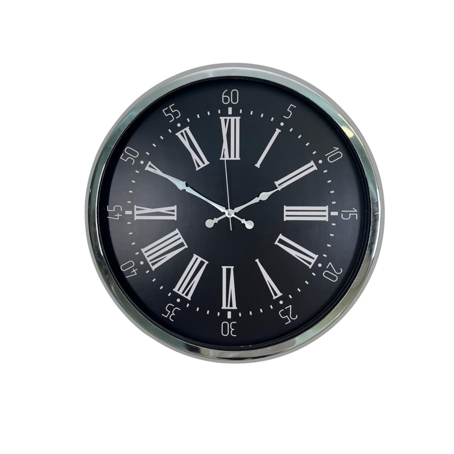 Krom Vıctoria 52 Cm Metal Duvar Saati