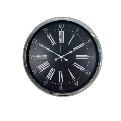 Krom Vıctoria 52 Cm Metal Duvar Saati