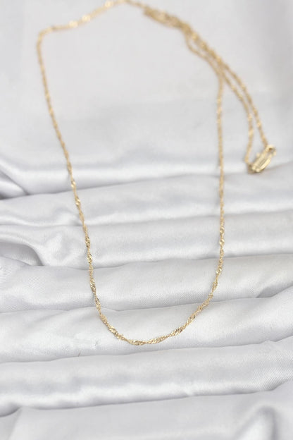 CM 14K Gold Renk Burgu Model 60 cm Kadın Kolye